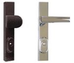 Для входных металлических, деревянных и профильных дверей.Отделка: хром, титан PVD, коричневая порошковая краска